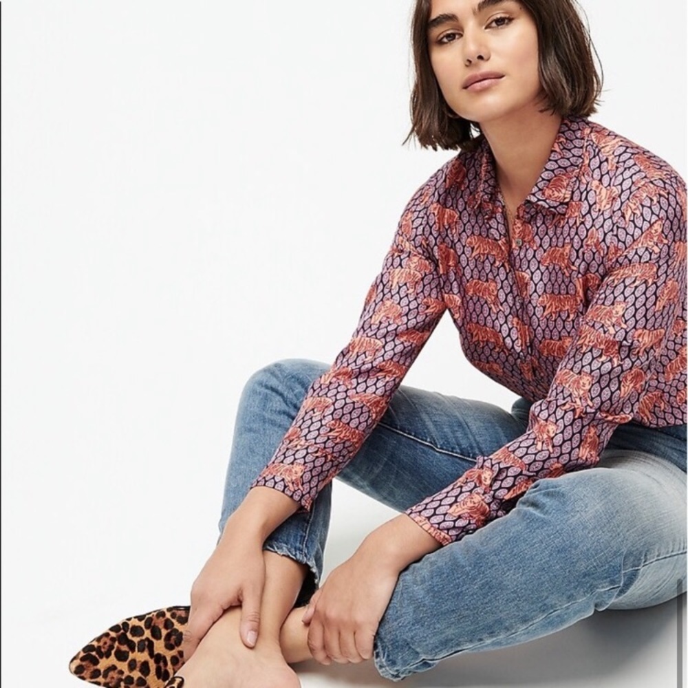 New J Crew Collection 100% Silk Shirt